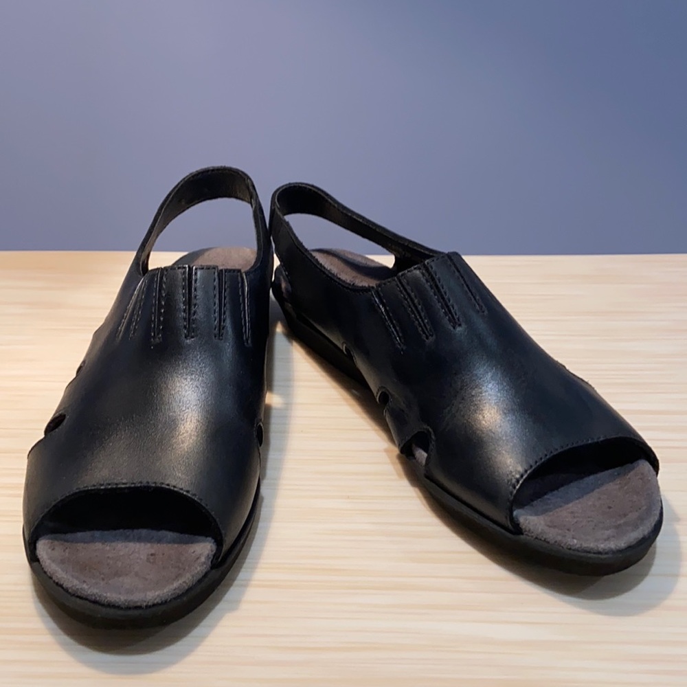 Rockport Black Leather Sandals